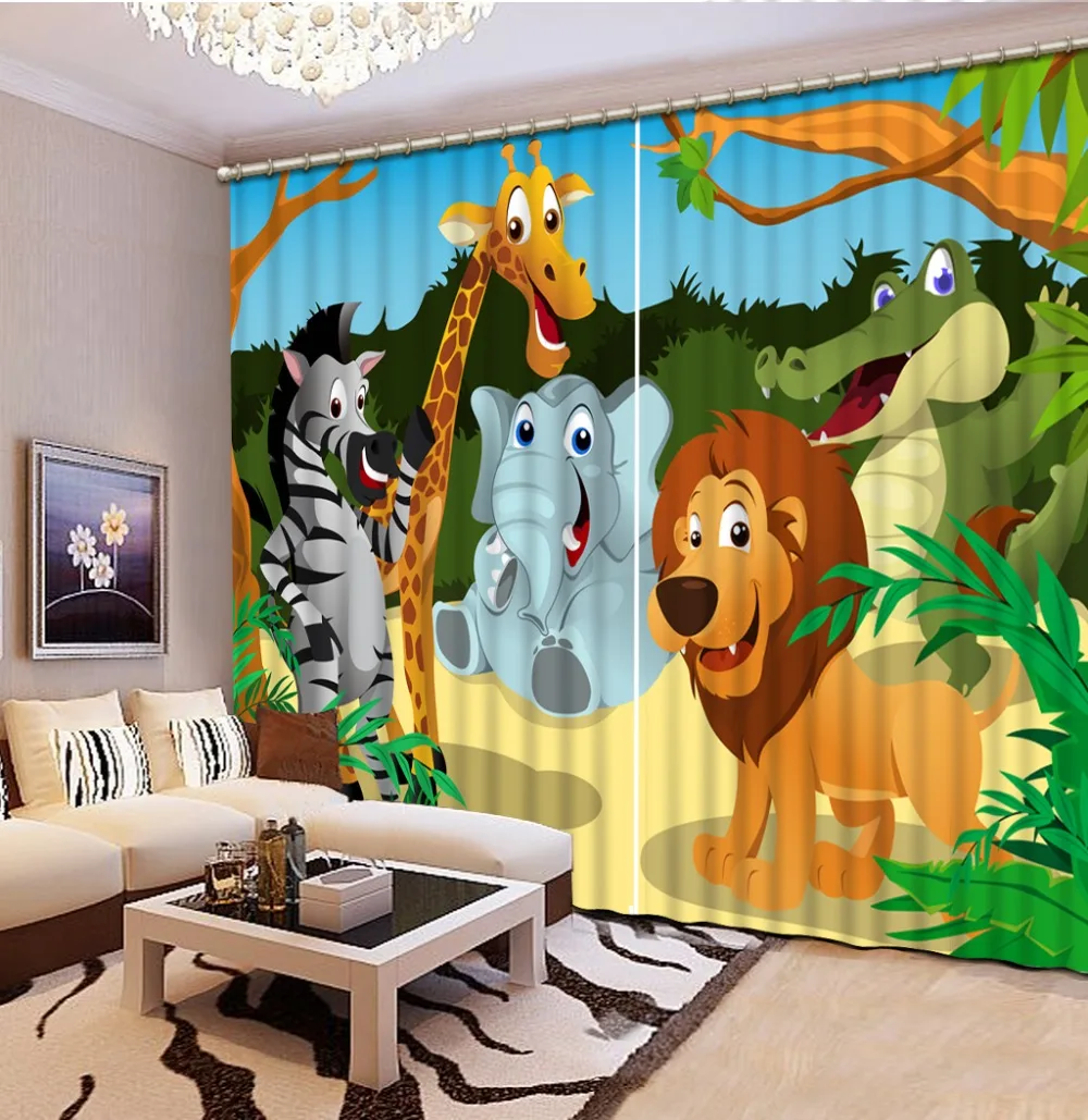 

Luxury Blackout 3D Window Curtains For Living Room Bedroom animal curtains