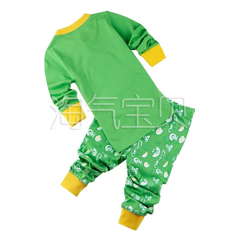 Комплекты одежды для малышей пижамы для мальчиков модная ночная рубашка для малышей с летучим самолетом, комплекты одежды для сна хлопковая футболка с длинными рукавами+ штаны, 2 предмета