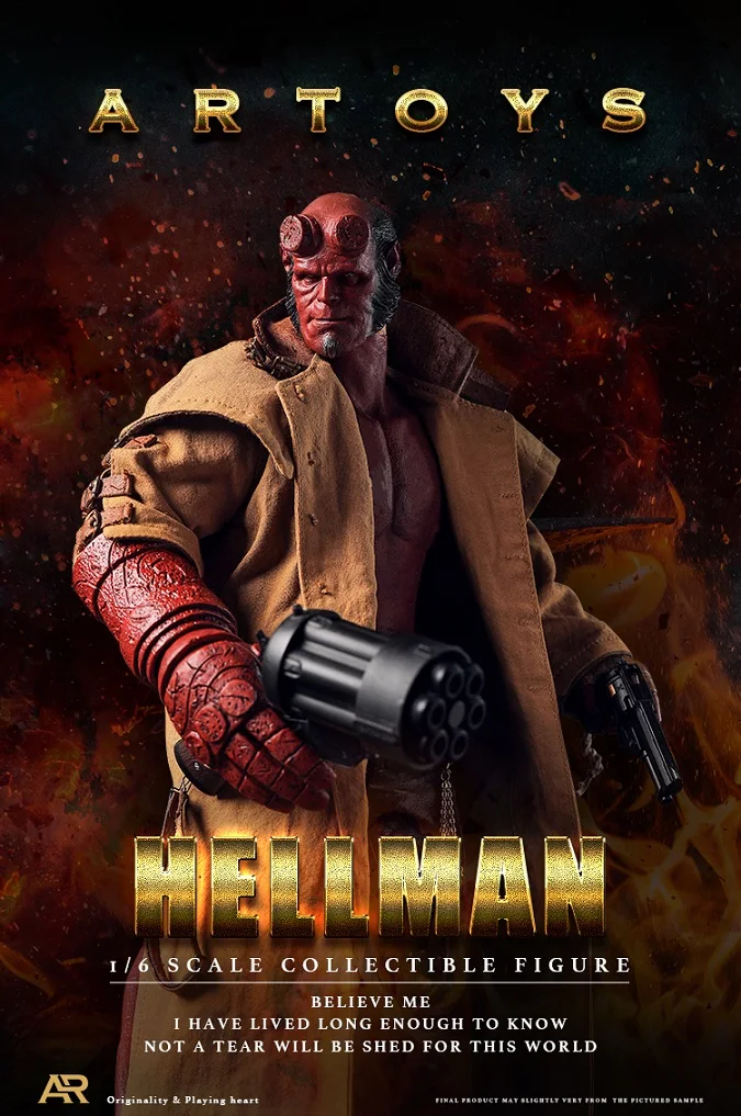ARTOYS 1/6 масштаб HellBoy Hellman 12 дюймов Коллекционная фигурка|Игровые фигурки и