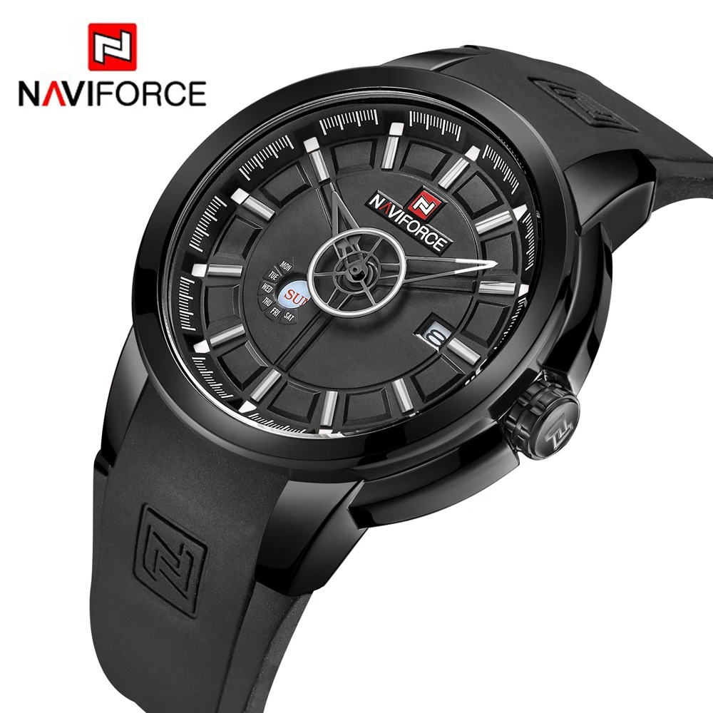 NAVIFORCE мужские часы Элитный бренд Спорт Военная Униформа для мужчин аналоговые