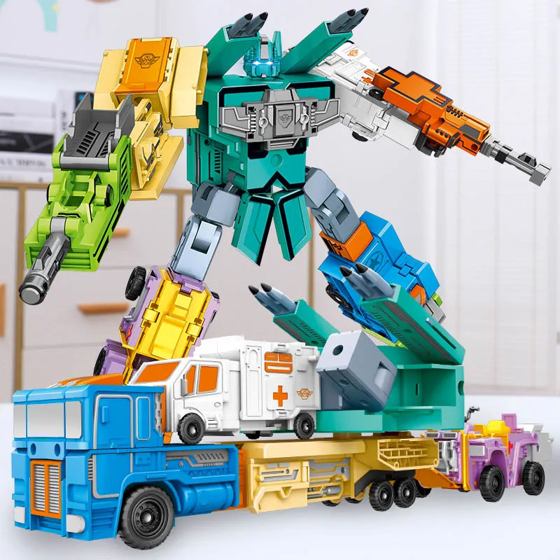 

5 In1 Digital DIY Building Blocks Assembly Deformation Robot Number Transformation Math ABS Plastic Environmental Safety Boy Toy