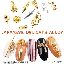 10 шт./лот 3D сплав украшения для ногтей Золотой лист бант Роза Типсы для ногтей сплав амулеты