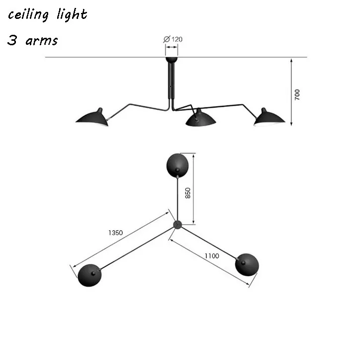 Industrial Vintage Black Retro Loft  Wall Lamps French Designer Rotating Sconce Wall Lights For Home Interior Decor CE UL (9)