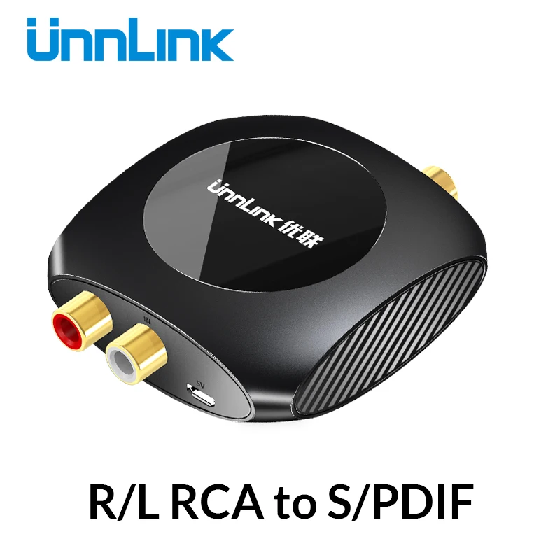Адаптер аналогового цифрового аудио конвертер Unnlink 96 кГц R/L RCA в SPDIF, оптический коаксиальный Toslink для усилителя, саундбар, динамик|Кабели VGA| | АлиЭкспресс