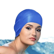 Эластичная водонепроницаемая шапочка для плавания из искусственной кожи, защитная шапка для длинных волос, спортивная шапка для бассейна для мужчин и женщин, шапочка для плавания