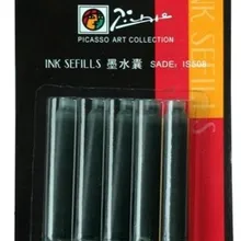 Чернильный картридж для авторучки 180 шт/партия черные чернила Заправка школьные и офисные канцелярские принадлежности