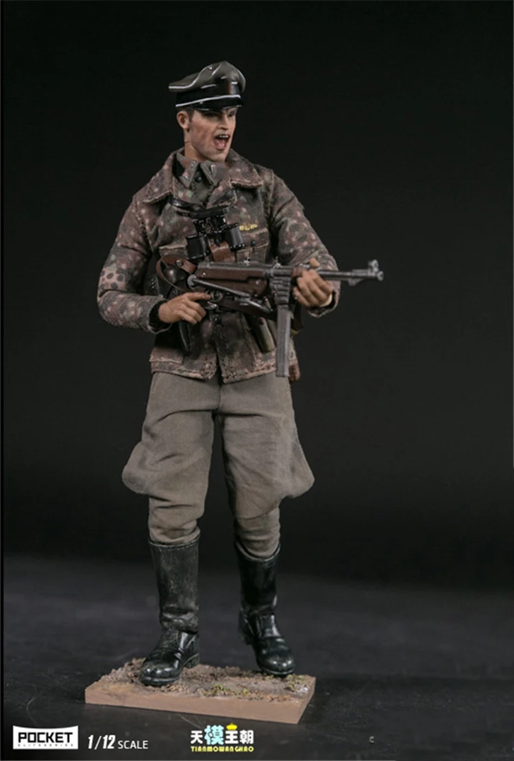 Коллекционная 1/12 карманная элитная Серия: WWII SS-Panzer-Division Das eich PES003 немецкая двойная головка оружие весь набор фигурка