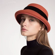 Sedancasesa, классические шляпы-Клош для женщин, австралийская шерстяная фетровая шляпа, Осень-зима, шляпа-канотье, модная новинка, элегантная женская фетровая шляпа