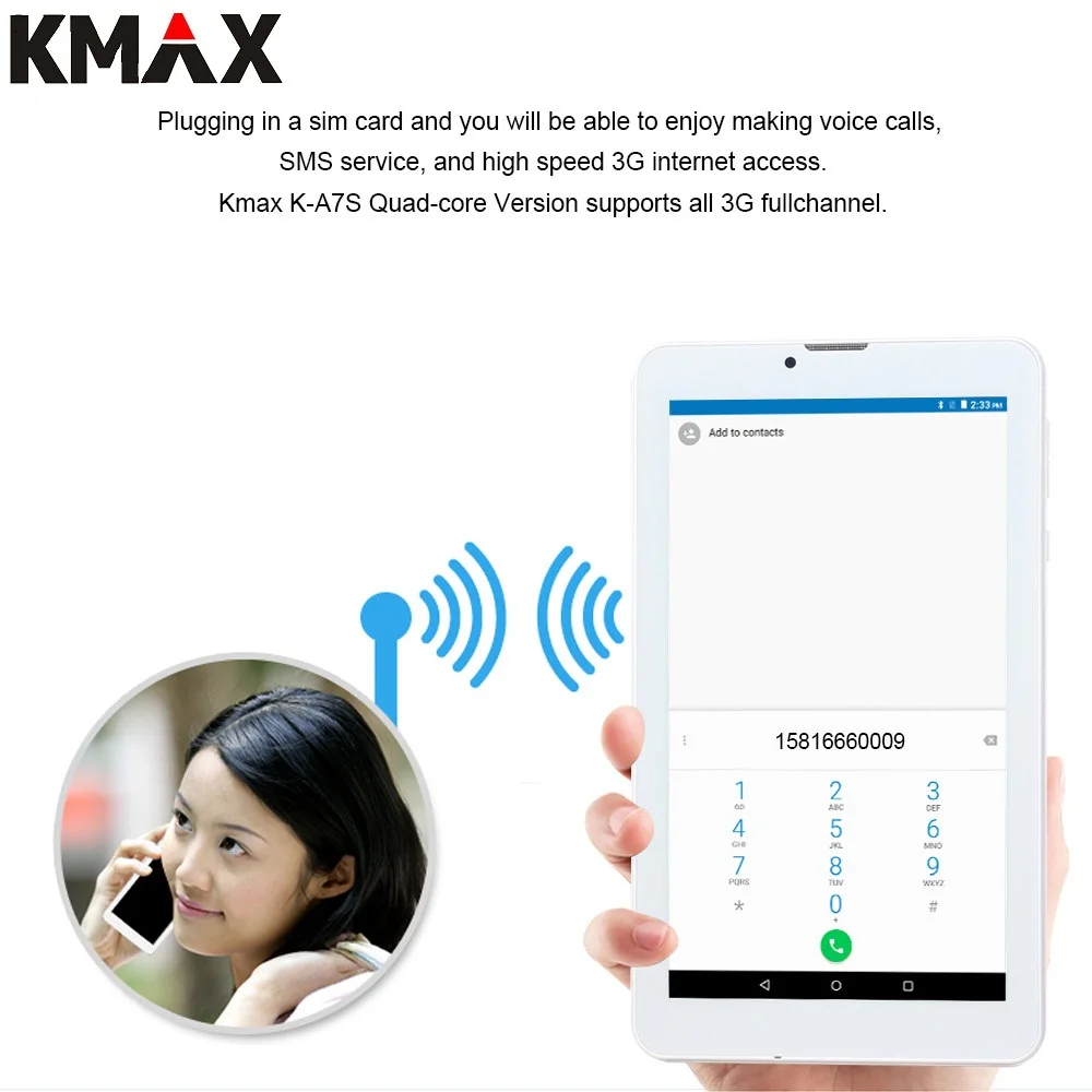 KMAX 7 дюймов 3g телефонный звонок Android 8,1 планшетный ПК sim-карта HD ЖК-дисплей четырехъядерный 16 Гб Bluetooth gps phablet PC планшеты 7 8 32 Гб TF