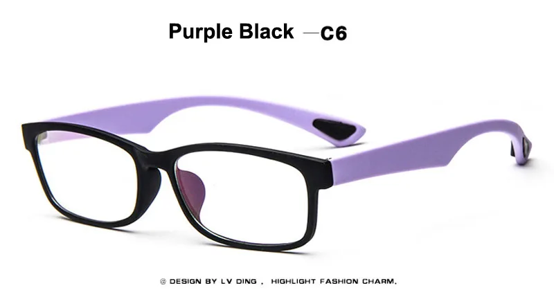 FEISHINI дешевые многоцветные текстурные очки для женщин маленькие прямоугольные очки гибкая рама очки для учеников мужские оправы - Цвет оправы: PGJ026 purple