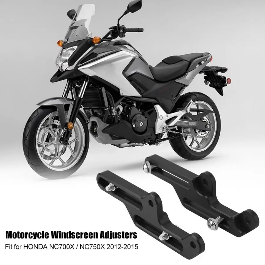 for Honda NC700X / NC750X 2012-2015 Color : Black Motorcycle Windscreen Adjusters Windshield Bracket Windscreen Bracket 