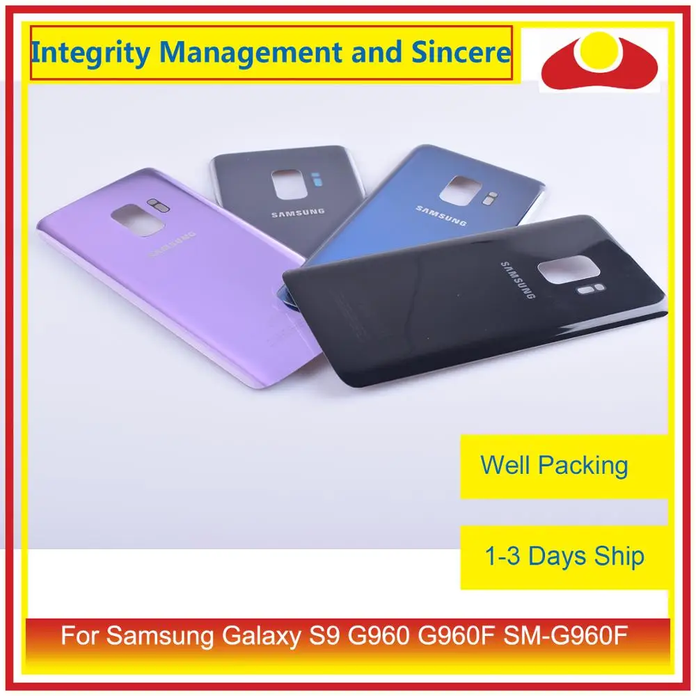 Оригинал для Samsung Galaxy S9 G960 G960F SM корпус батарейный отсек Задняя стеклянная крышка