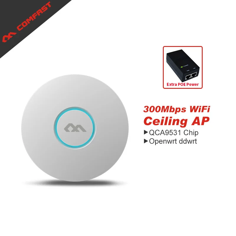 COMFAST беспроводной AP CF-E320N-V2 300 Мбит/с потолочная AP 802.11b/G/N Wi-Fi роутера Крытый AP для большой площади покрытия Wi-Fi точка доступа AP