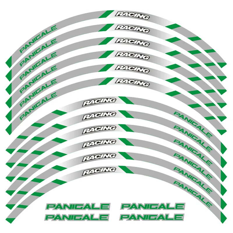 Новинка, высокое качество, 12 шт., подходит для мотоцикла, наклейка для колес, в полоску, светоотражающий обод для Ducati panigale