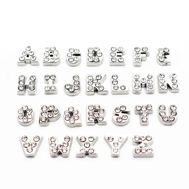 Alphabet Crystal silver letter A-Z