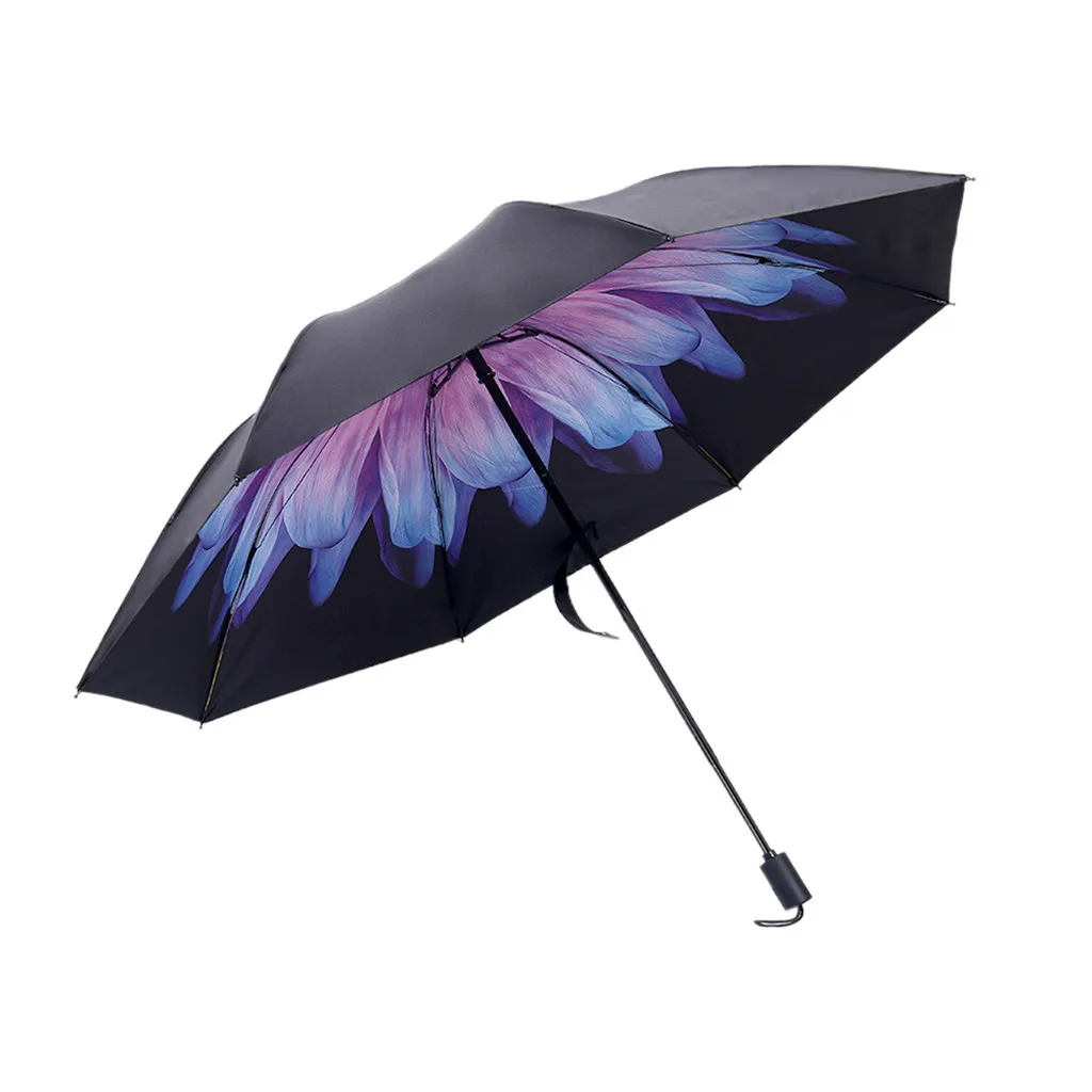 

Rain And Rain Dual-Use Sun Umbrella Folding Sunscreen UV Umbrella 8 Bone