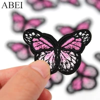 Buy 10 pcs lot Embroidery Pink Butterfly AppliquesBags Stickers Sewing Coats Jeans Fabric Patches Handmade Dress Pants Badge Online - Image 2