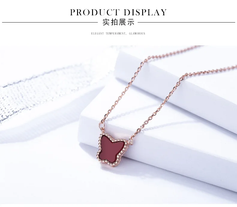 butterfly pendant S925 silver pendant for necklace 5