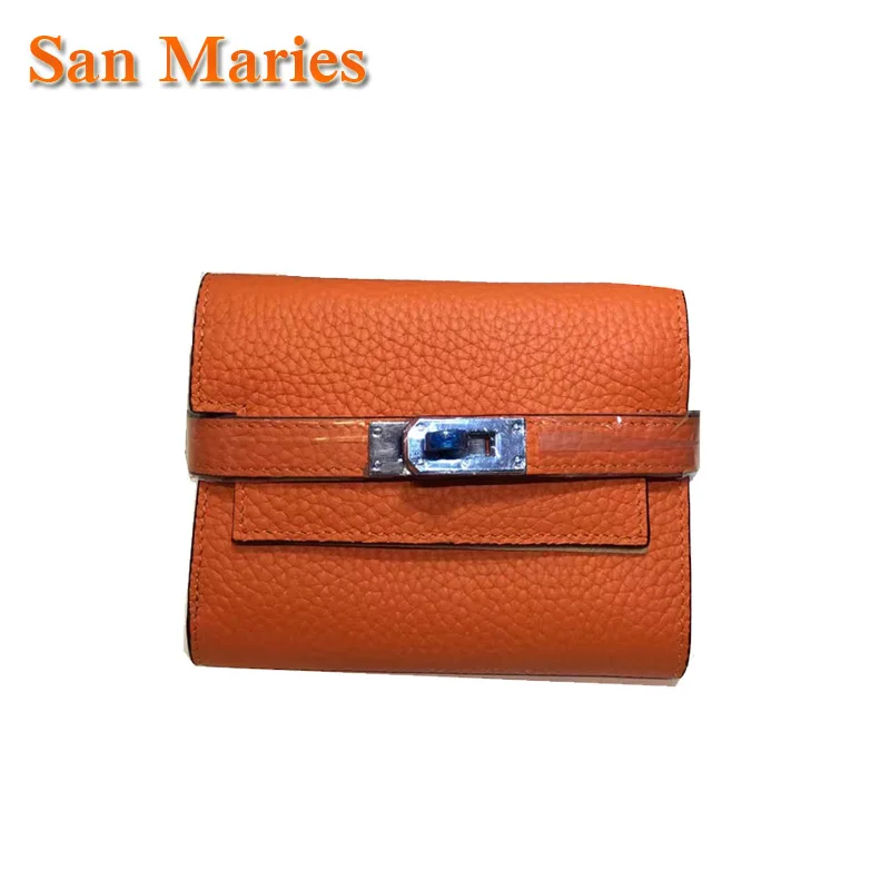 

San Maries Ladies Cow Leather Women Wallets Portfolio Luxury Brand Designer Money Bag Cuzdan Walet Pocket Girls