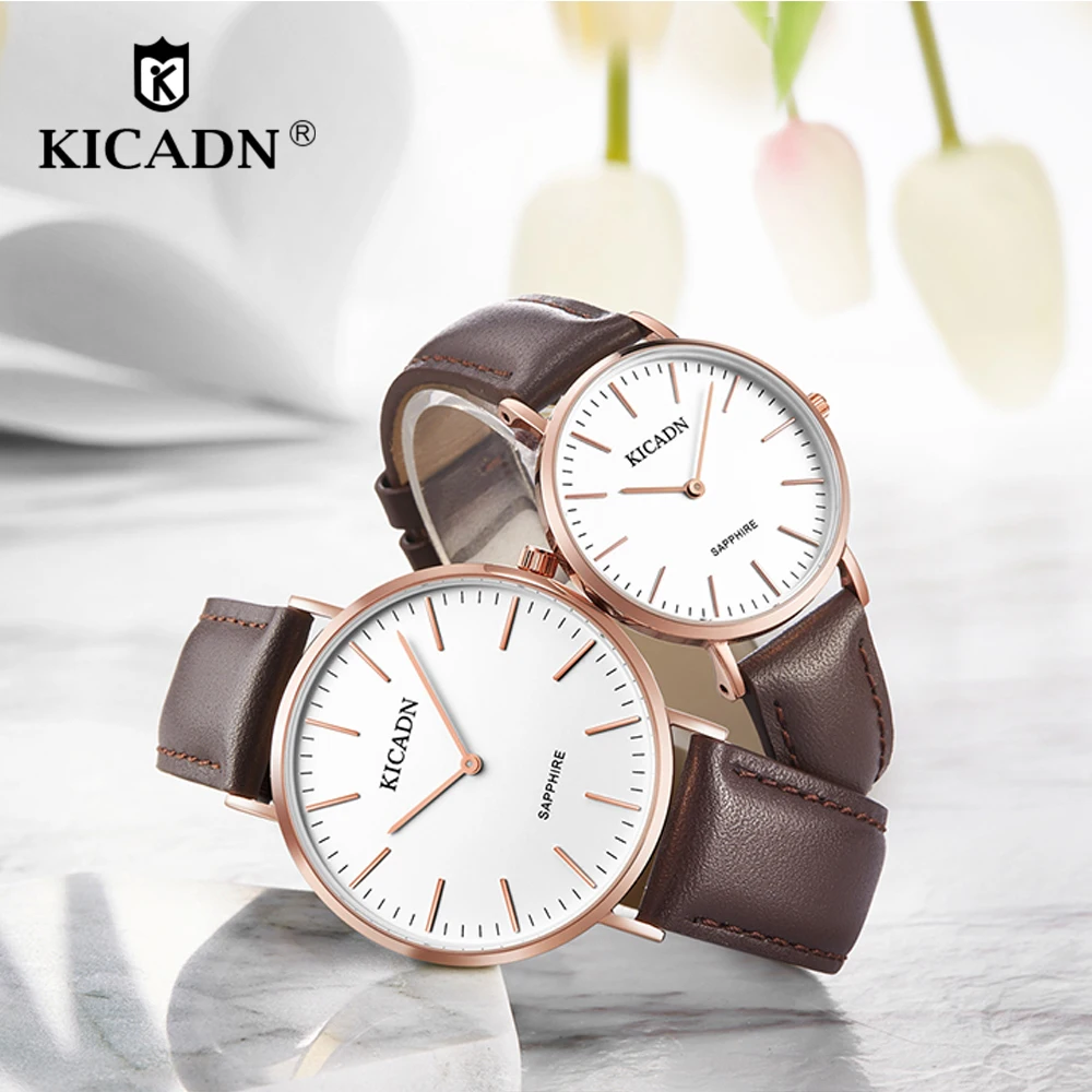 Lover font b Watch b font Stylish Woman Men Leather Quartz font b Watch b font