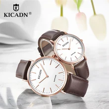 Lover font b Watch b font Stylish Woman Men Leather Quartz font b Watch b font