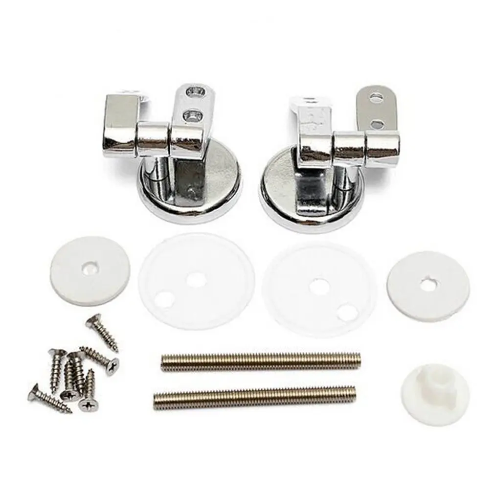 Zinc Alloy Toilet Hinge with Fittings Screws Replacement Closestool Seat Hinges Closestool