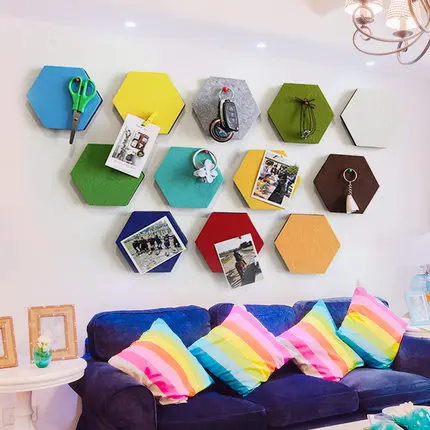 

10p/set ,creative 3D stereo wall stickers felt decorative board wallpaper self-adhesive room bedroom wall photo wall