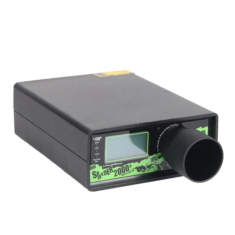 

Speeder 2000 Chronograph Rechargable BB Shooting Chrony Speed Tester High Power 10 Sets Data Storage for Airsoft BB Gun 7-0005