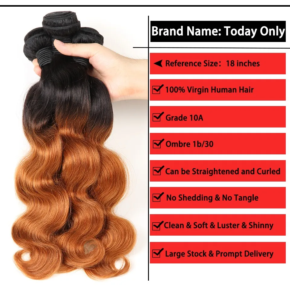 ombre brazilian body wave 00
