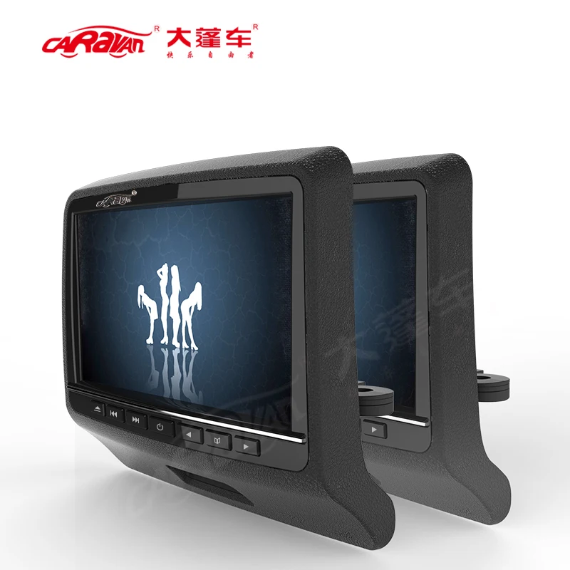 Caravan New 2PCS x 9 inch HD LCD Screen Portable Car Headrest DVD