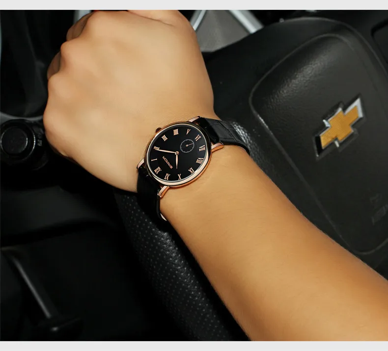 sanda ultra-thin rose gold case casaul quartz watches for unisex fashion wristwatches for men women (1)