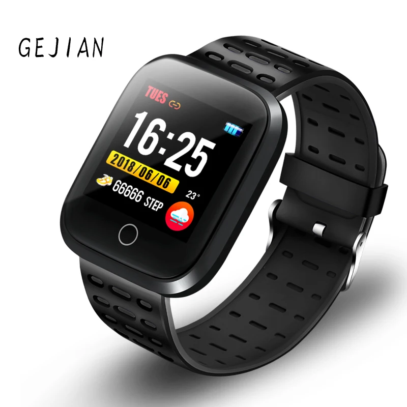 

GEJIAN Sport Smart Watch Men Heart Rate Blood Pressure fitness Activity Tracker Smart Watch for IOS Android Waterproof ip67