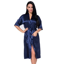 Фиолетовый размера плюс XXXL сексуальный женский халат пижамы летние повседневные ночные рубашки китайский женский шелковый халат из искусственного шелка NR030