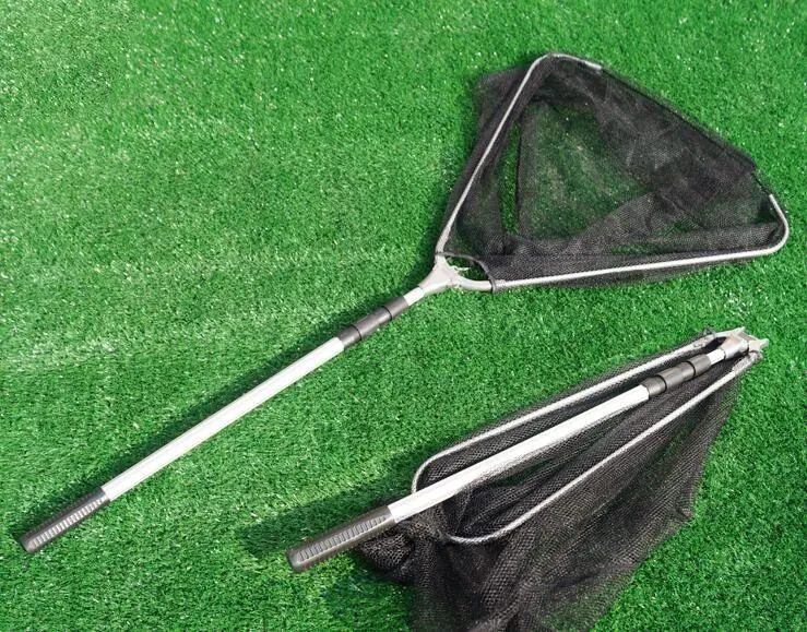 Length 220cm Collapsible Catch Fishing Net Foldable Aluminum Alloy Long