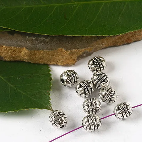 

100pcs Tibetan silver flower spacer beads h2443