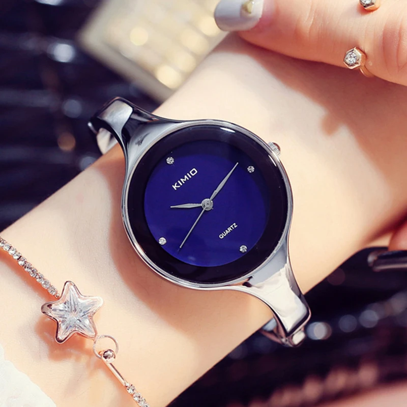 KIMIO Марка Relojes Mujer наручные часы браслет Для женщин кварцевые дамы Часы Женское
