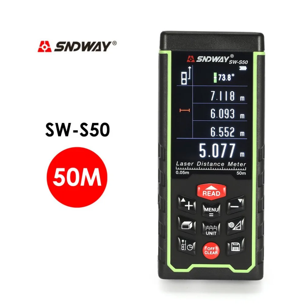 SNDWAY лазерный дальномер 50 м 70 100 SW-S50/70/100 ленты построить измерения устройства