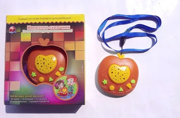 Русский Apple Stories Теллер с светодиодный проекцией света, детская история России обучающие машины, Детские обучающие игрушки