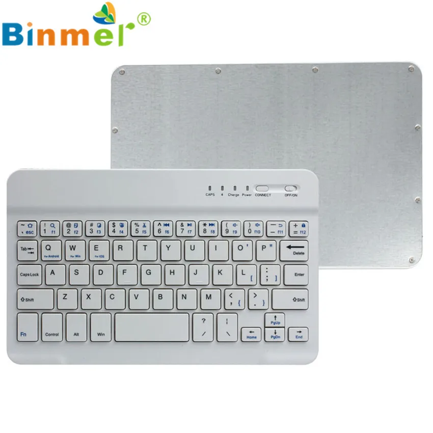 Ультра тонкая алюминиевая Беспроводная Bluetooth клавиатура для IOS Android Windows PC DEC05 20