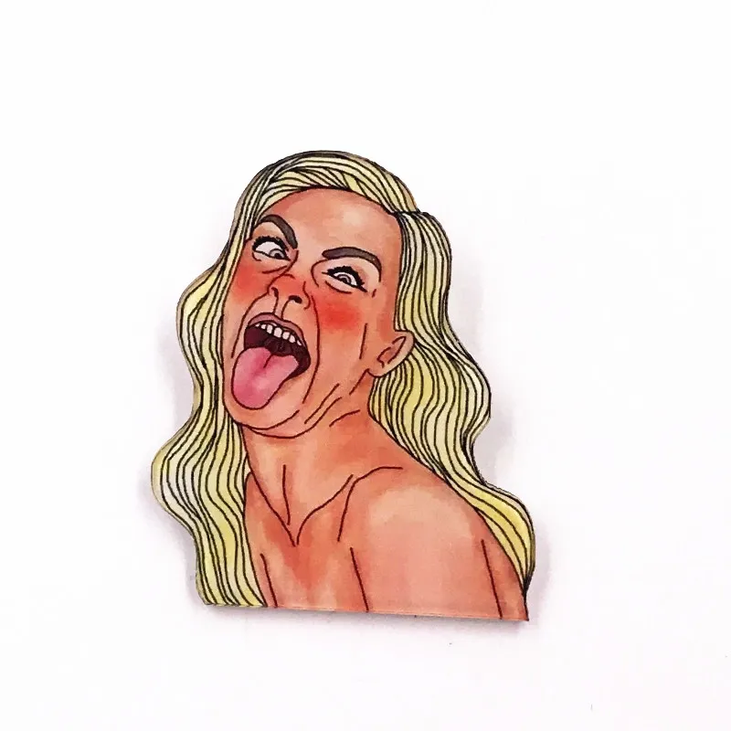 

1Pcs Make Faces Girls Interesting Cartoon Brooches for Women Kids Lapel Pin Suit Backpack Decoration Badges Funny Gift