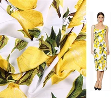 European Style Lemon Satin like Silk Wadding Cotton Fabric felt telas tissu african fabric tissus pour