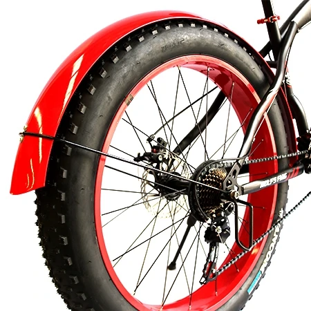 wolf's fang Snowmobile Bicycle wings Bicycle fender wing bike Iron material Strong durable Full coverage free shipping - Color: red