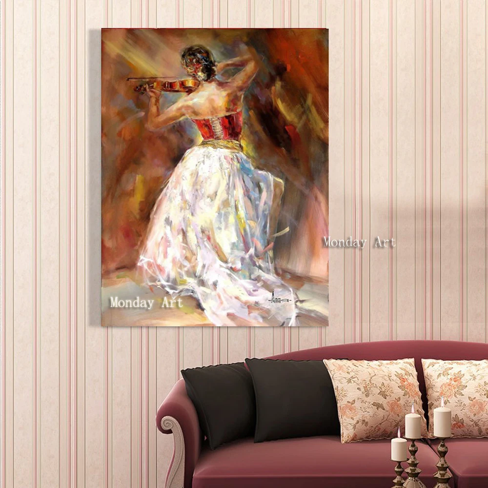 2 100-Hand-Painted-Figure-Oil-Paintings-On-Canvas-Beautiful-Lady-Art-Pictures-For-Living-Room-Wall (1)