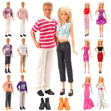 Fashion Handmade 10 Items/Set Doll Accessories =5 Ken Clothes Random Pick +2 Doll shoes +3 Dress For Barbie Doll outfit gift Fashion Handmade 10 Items/Set Doll Accessories =5 Ken Clothes Random Pick +2 Doll shoes +3 Dress For Barbie Doll outfit gift