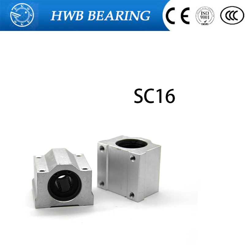 

High quality 8pcs/lot SC16UU SCS16UU 16mm Linear Ball Bearing Linear Motion Bearing Slide Free Shipping