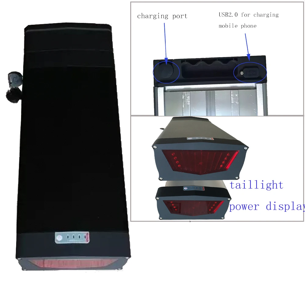 Battery Case for Electric bicyle ebike lithium Battery Rear Rack