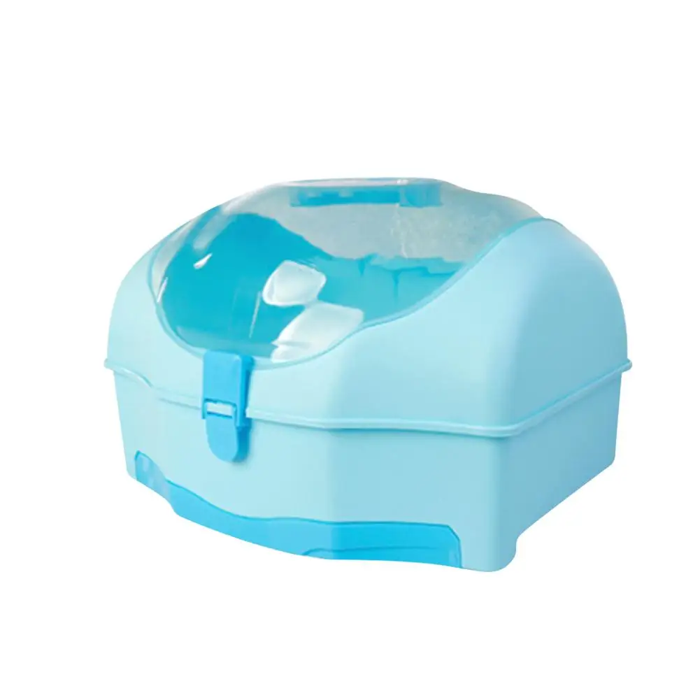 

Portable Baby Bottle Drying Racks with Anti-dust Cover Large Nursing Bottle Storage Box Baby Dinnerware Organizer