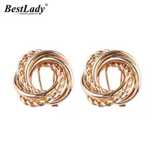 Лучшие женские круглые металлические серьги-гвоздики для женщин, новые роскошные трендовые Брендовые вечерние серьги, подарок на свадьбу, недорогие модные серьги