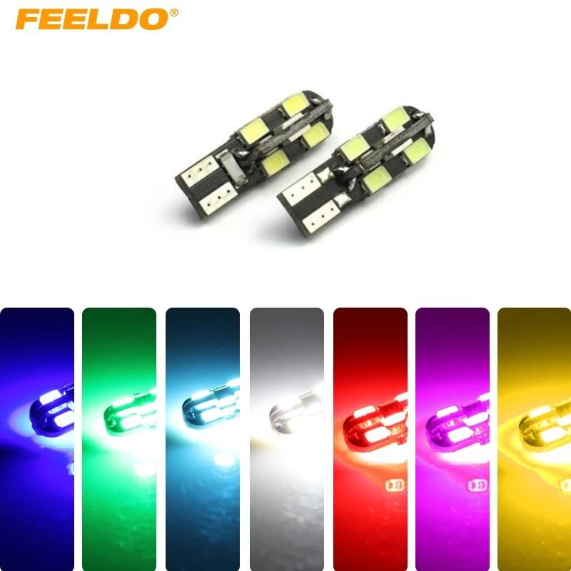 

50Pcs DC12V T10 12LED 3528 12 SMD CANBUS No Error Car Side LED Light Lamp Bulbs 7-Colors #FD-1279