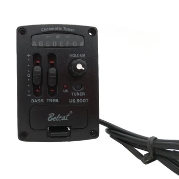 

Ukulele UKE Piezo Pickup UK-300T 10pcs/lot 2 Band LED Chromatic Tuner EQ Equalizer High Quality Guitar Parts & Accessories